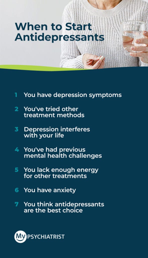 when to start antidepressants